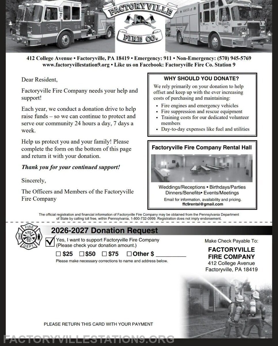 Photo 1 of 1: 2026 Mail In Fund Drive Underway