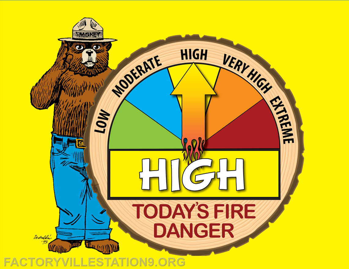 Photo:  Forest Fire Danger Friday, October 30th, 2026